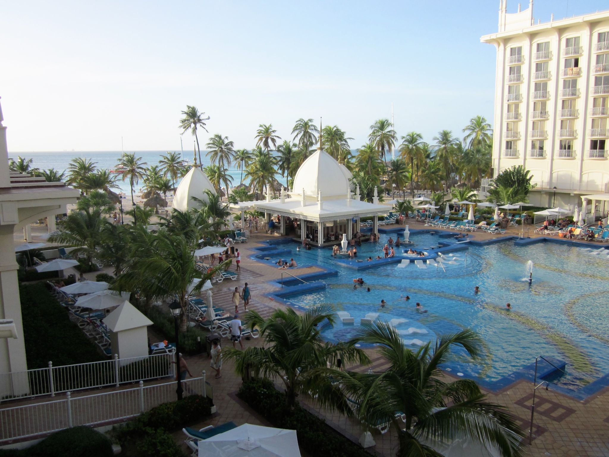 Upscale hotel pool